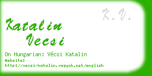 katalin vecsi business card