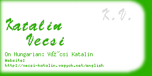 katalin vecsi business card